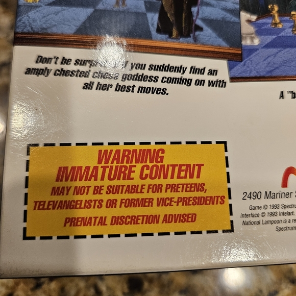 National Lampoon's Chess Maniac 5 Billion and 1 PC Game 3.5" disk IBM Big Box - Picture 7 of 16